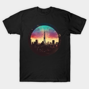 Tokyo tower abstract pop art cityscape T-Shirt